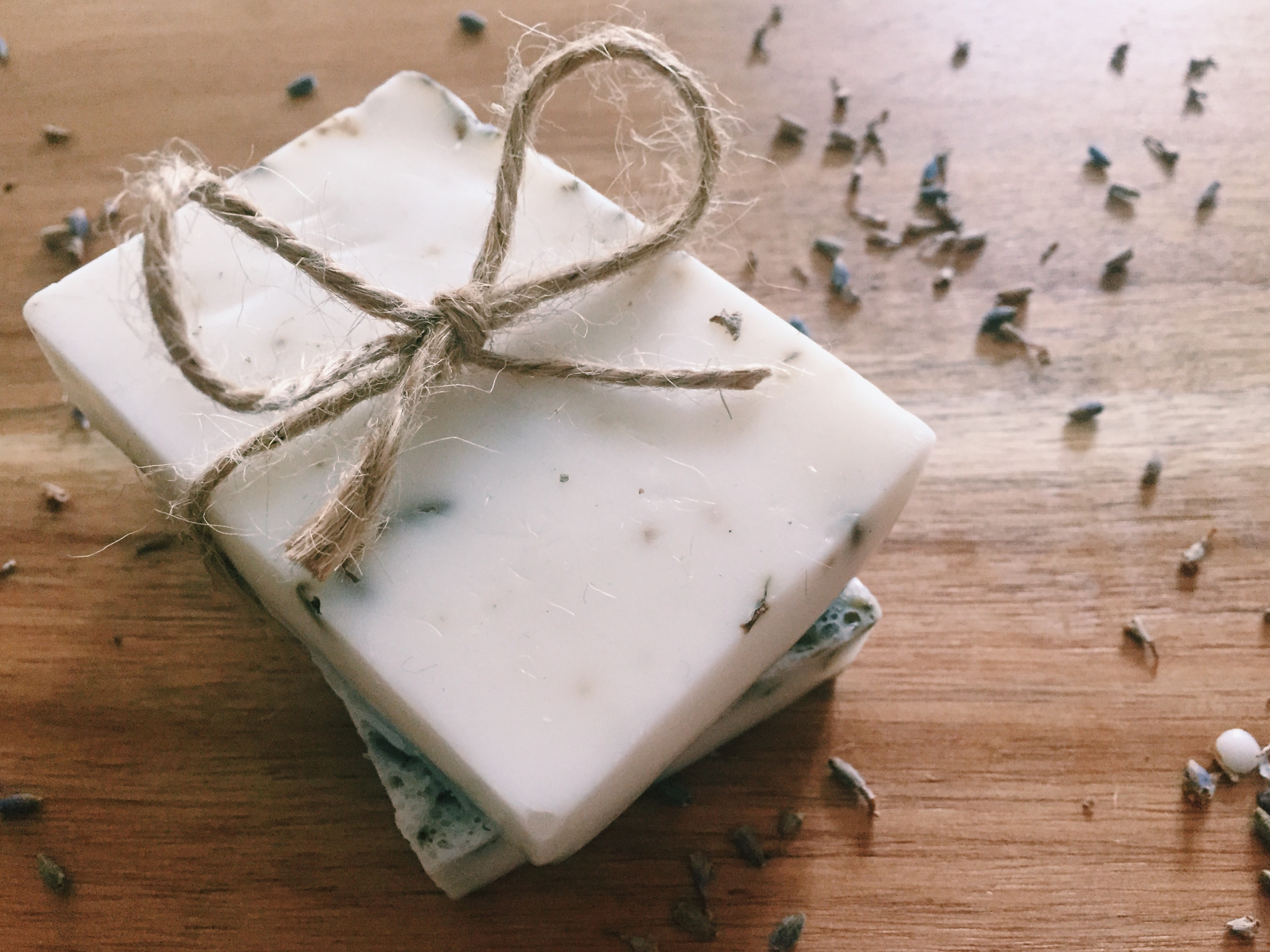 Lavender and chamomile homemade soap