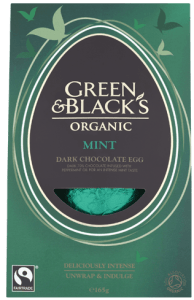 green and blacks fairtrade mint chocolate egg